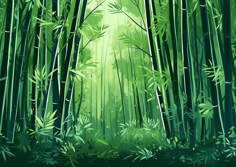 绿色手绘竹林背景,插画/手绘图,插画/手绘图库,插画/手绘图下载,插画/手绘